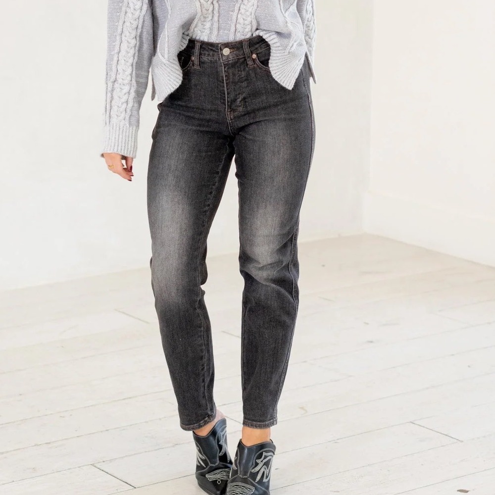 Judy Blue Jeans Skinny‎ Fit Capri Black Wash Size 5 27 High Rise
